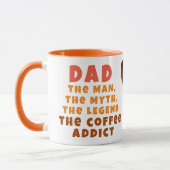 Vater Man Myth Legend Kaffee Addict Funny Vater Tasse (Links)