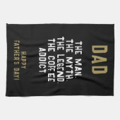 Vater Man Myth Legend Kaffeepause Funny Funny Geschirrtuch (Horizontal)