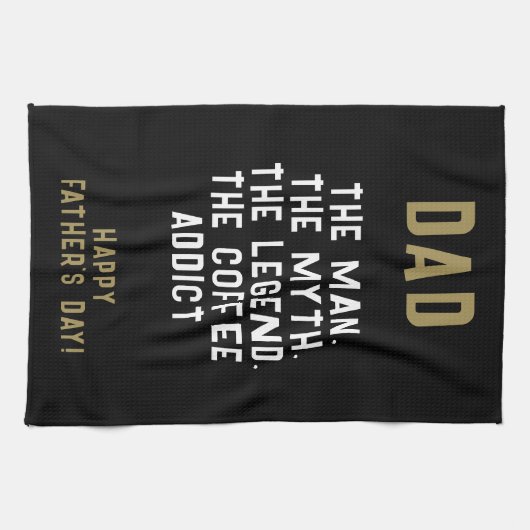 Vater Man Myth Legend Kaffeepause Funny Funny Geschirrtuch (Horizontal)