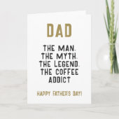 Vater Man Myth Legend Kaffeepause Funny Funny Karte (Vorderseite)