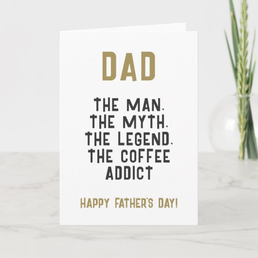 Vater Man Myth Legend Kaffeepause Funny Funny Karte (Vorderseite)