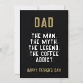 Vater Man Myth Legend Kaffeepause Funny Funny Karte (Vorderseite)