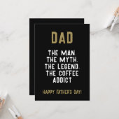 Vater Man Myth Legend Kaffeepause Funny Funny Karte (Vorderseite/Rückseite Beispiel)