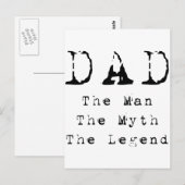 Vater Man Myth Legend Postkarte (Vorne/Hinten)