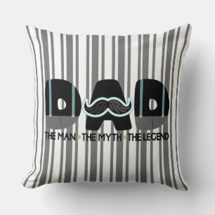 Vater Man Myth Legend Stripe Vatertag Pillow Kissen