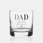 Vater Man Myth Legend Whiskyglas (Vorderseite)