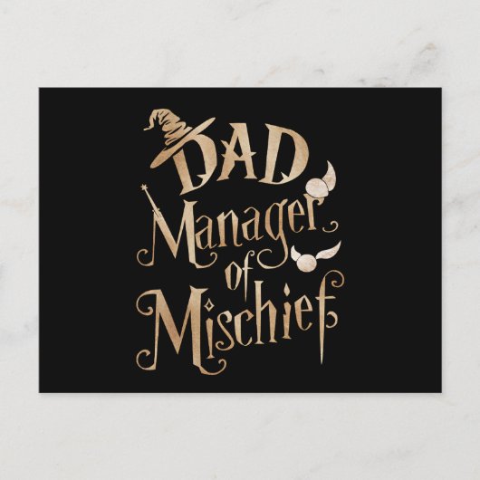 Vater-Manager von Mischief Magical Wizard Vathers  Postkarte (Vorderseite)