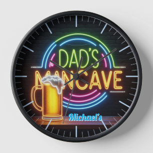 Vater Mancave Bar Clock Neon Beer Individuelle Nam Uhr