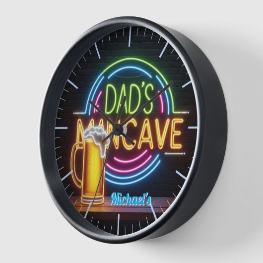 Vater Mancave Bar Clock Neon Beer Individuelle Nam Uhr (Winkel)