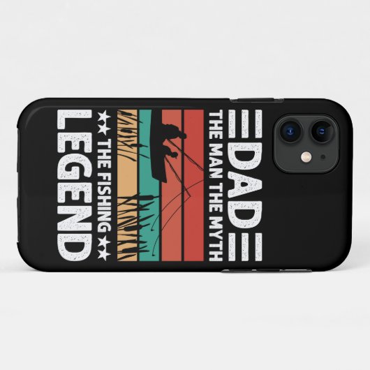 Vater Mann Mythos Fischerei Legende bekümmert Case-Mate iPhone Hülle (Rückseite (Horizontal))
