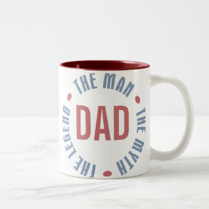 Vater-Mann-Mythos-Legende kundengerecht Zweifarbige Tasse