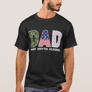 Vater Mann Mythos Legende Patriotische Camo Vatert T-Shirt