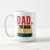 Vater Mann Mythos Mythos lustige Retro-beunruhigt Kaffeetasse (Links)