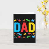 Vater Master Builder Gebäude Bricks Blocks Familie Karte (Gelbe Blume)