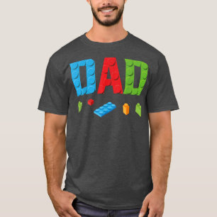Vater Master Builder Gebäude Bricks Blocks Familie T-Shirt