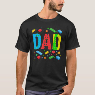 Vater Master Builder Gebäude Bricks Blocks Familie T-Shirt