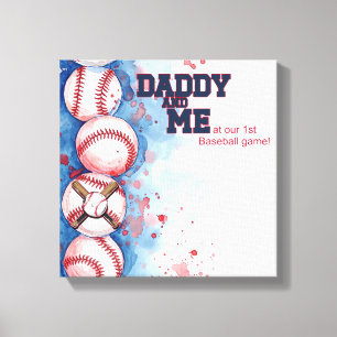 Vater & Me Baseball Leinwand Art