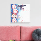 Vater & Me Baseball Leinwand Art (Insitu (Wohnzimmer))