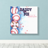 Vater & Me Baseball Leinwand Art (Insitu (Holzboden))