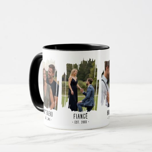 Vater Meilensteine Fotos & Jahre Geschenkideen Tasse (Vorderseite Links)