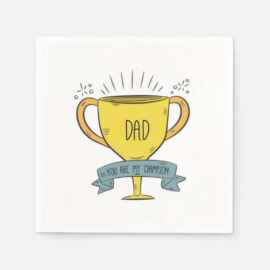 Vater Mein Champion Vatertag | Napkin Serviette (Vorderseite)