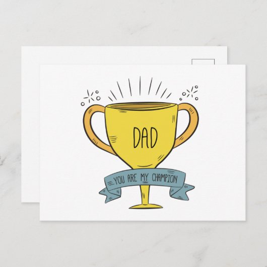 Vater Mein Champion Vatertag | Postkarte (Vorne/Hinten)