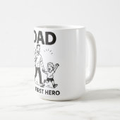 Vater - Mein erster Held | Tasse des Vaters (VorderseiteRechts)