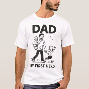 Vater - Mein erster Held Vatertag Minimalistisch T-Shirt