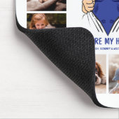 Vater Mein Held 16 FotoCollage Mousepad (Ecke)