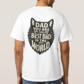Vater, mein Held - kühne Tiger Kopf Text Art T-Shirt (Rückseite)