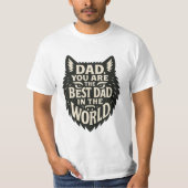 Vater, mein Held - kühne Tiger Kopf Text Art T-Shirt (Vorderseite)