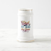 Vater: Mein Held, mein Guide - Stein 22 oz Bierglas (Mittel)