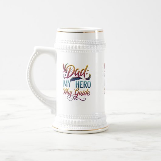 Vater: Mein Held, mein Guide - Stein 22 oz Bierglas (Links)