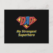 VATER Mein stärkster Superheld Postkarte (Vorderseite)