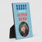 Vater mein Superhero Fun Foto Vathers Day Fotoplatte (Seite)