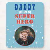 Vater mein Superhero Fun Foto Vathers Day Mousepad (Vorne)