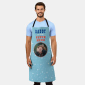 Vater mein Superhero Fun Foto Vathers Day Schürze (Getragen)