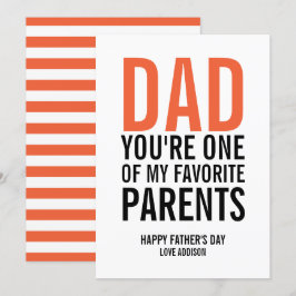 Vater Meine Lieblingstagskarte des Vaters Karte