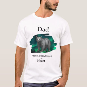 Vater Mentor, Führer, Stärke & Herz Bär T-Shirt