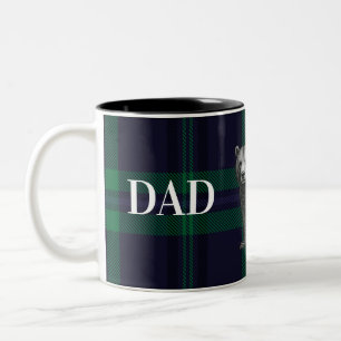 Vater Mentor Leitfaden Stärke & Herz Bär b-g Karo Zweifarbige Tasse