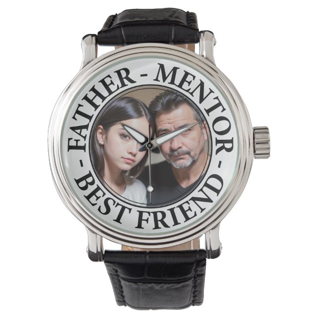 Vater, Mentor und bester Freund, individualisierba Armbanduhr (Vorderseite)