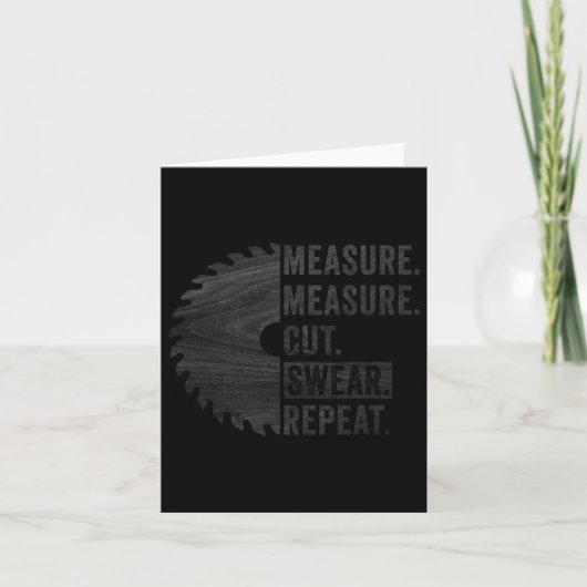 Vater messen Schweiß Handyman-Federn Karte (Vorderseite)