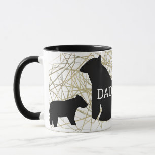 Vater Minimalist Bear Tasse Abstract Folie