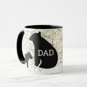 Vater Minimalistisch Bären Tasse Abstrakt Fossil (Vorderseite Links)