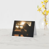 Vater mit Baby-Grußkarte Karte (Gelbe Blume)