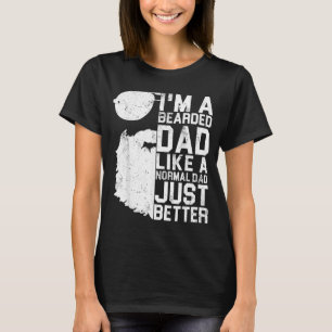 Vater mit Bart Shirt Lustiger Bart Humor Vatertag