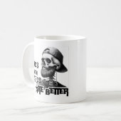 Vater mit Bärten sind "Better Funny Skeleton Vathe Kaffeetasse (Vorderseite Links)