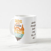Väter mit Bärten sind der beste Vatertag Kaffeetasse (Vorderseite Links)