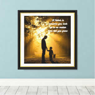 Vater mit der Liebe - Gerahmtes Wall Art Poster Leinwanddruck