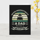 Vater mit einem Helikopter Funny Gift Vathers Day Karte (Gelbe Blume)